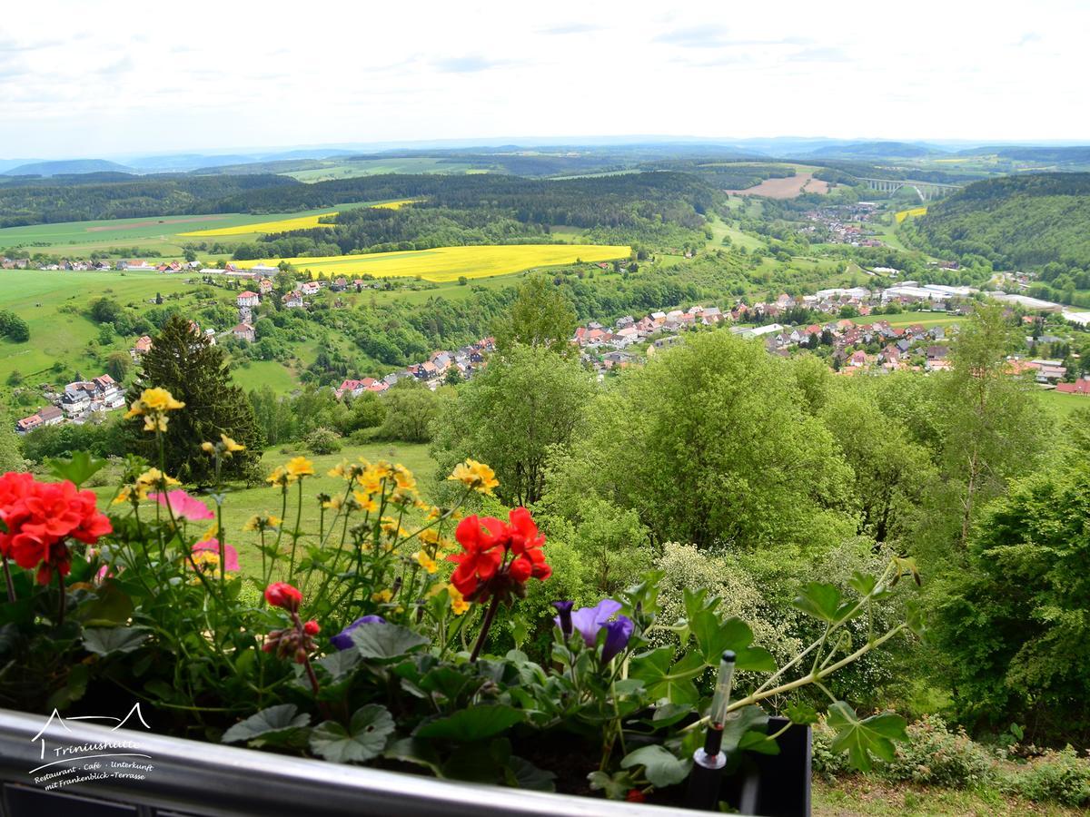 Hotel Die Triniushuette "Thueringens Schoenste Aussicht" Rauenstein Esterno foto