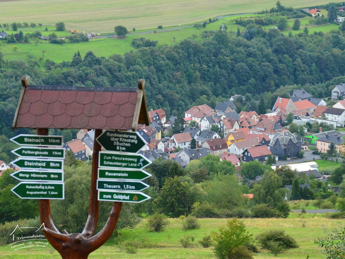 Hotel Die Triniushuette "Thueringens Schoenste Aussicht" Rauenstein Esterno foto