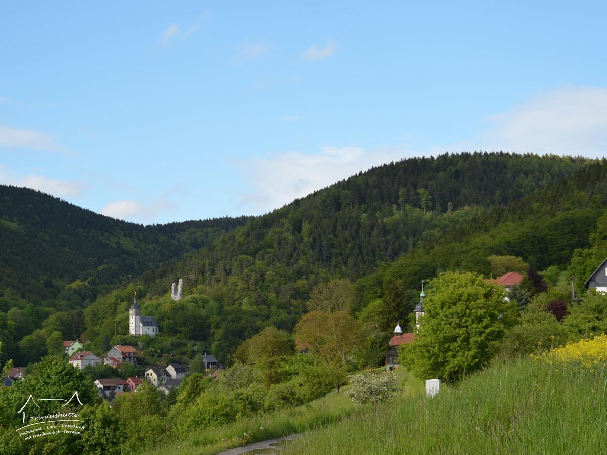 Hotel Die Triniushuette "Thueringens Schoenste Aussicht" Rauenstein Esterno foto