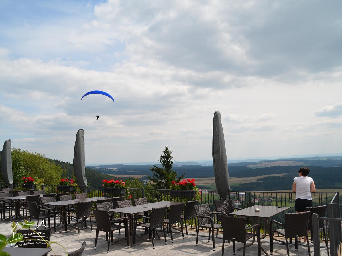 Hotel Die Triniushuette "Thueringens Schoenste Aussicht" Rauenstein Esterno foto