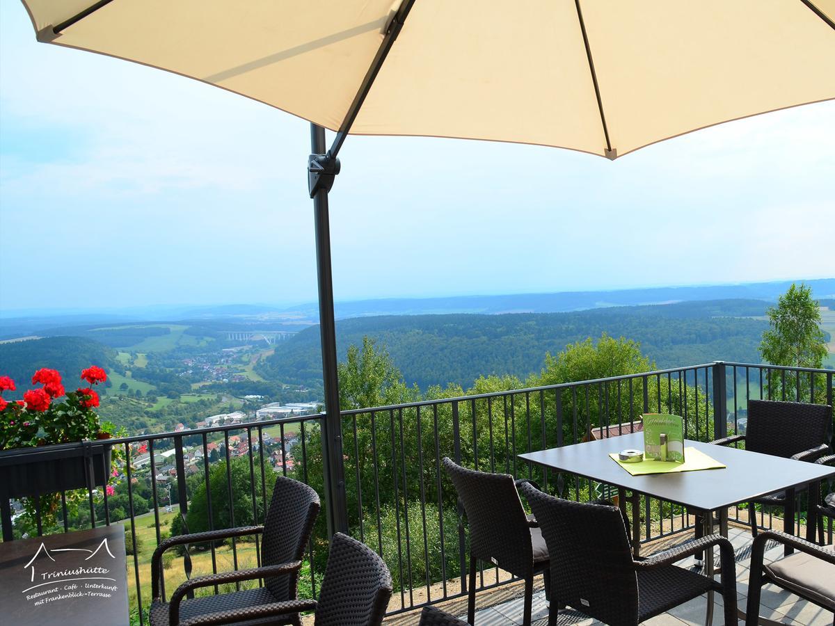 Hotel Die Triniushuette "Thueringens Schoenste Aussicht" Rauenstein Esterno foto